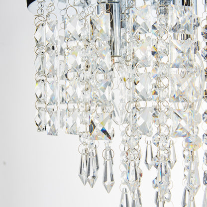CO-Z 11 5-light Flush Mount Crystal Chandelier Ceiling Light