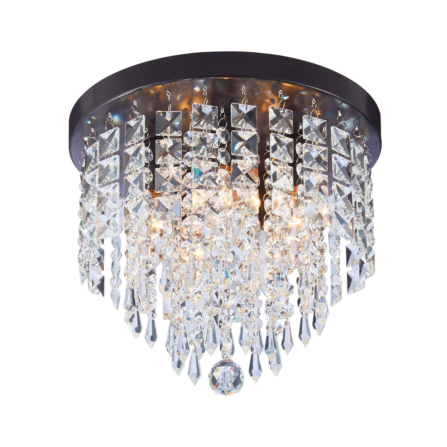 CO-Z 11 5-light Flush Mount Crystal Chandelier Ceiling Light
