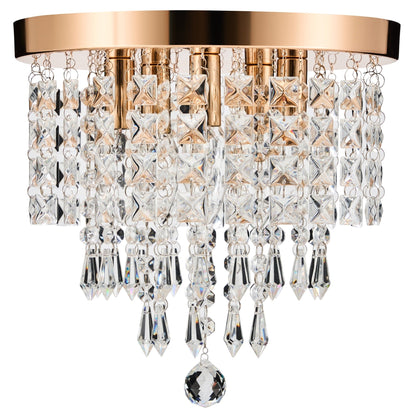 CO-Z 11 5-light Flush Mount Crystal Chandelier Ceiling Light