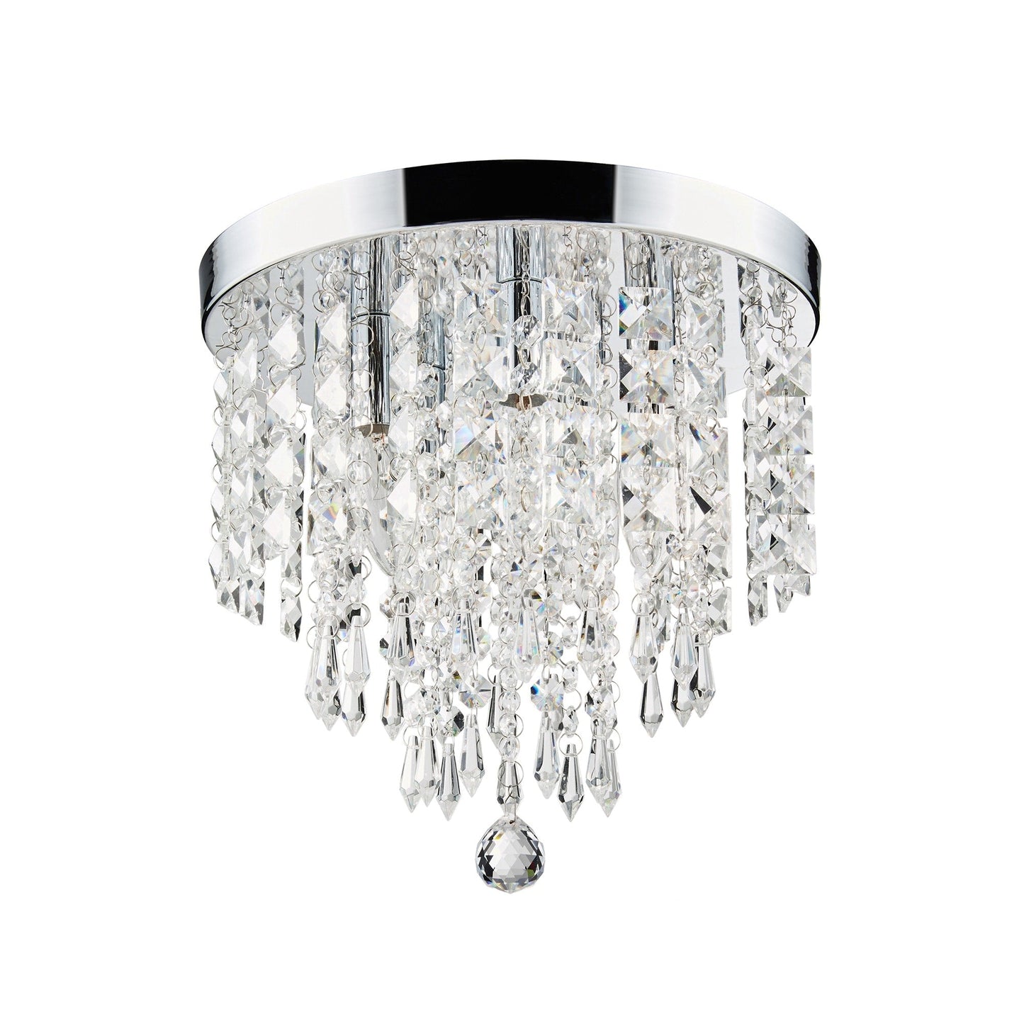 CO-Z 11 5-light Flush Mount Crystal Chandelier Ceiling Light