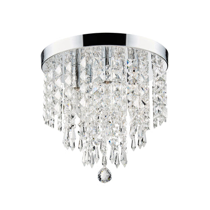 CO-Z 11 5-light Flush Mount Crystal Chandelier Ceiling Light