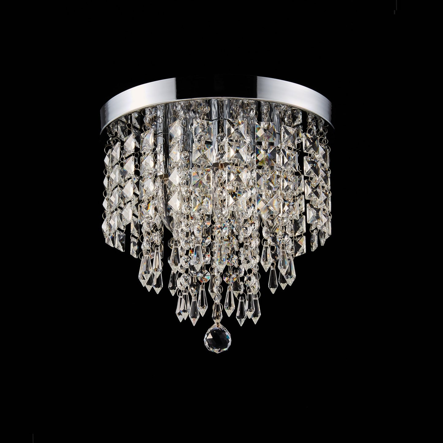 CO-Z 11 5-light Flush Mount Crystal Chandelier Ceiling Light