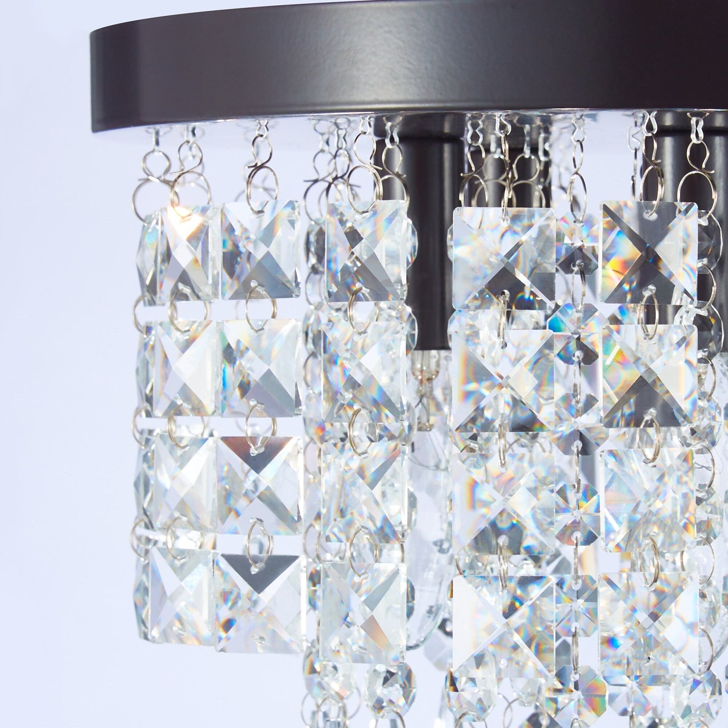 CO-Z 11 5-light Flush Mount Crystal Chandelier Ceiling Light