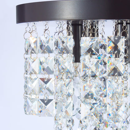 CO-Z 11 5-light Flush Mount Crystal Chandelier Ceiling Light