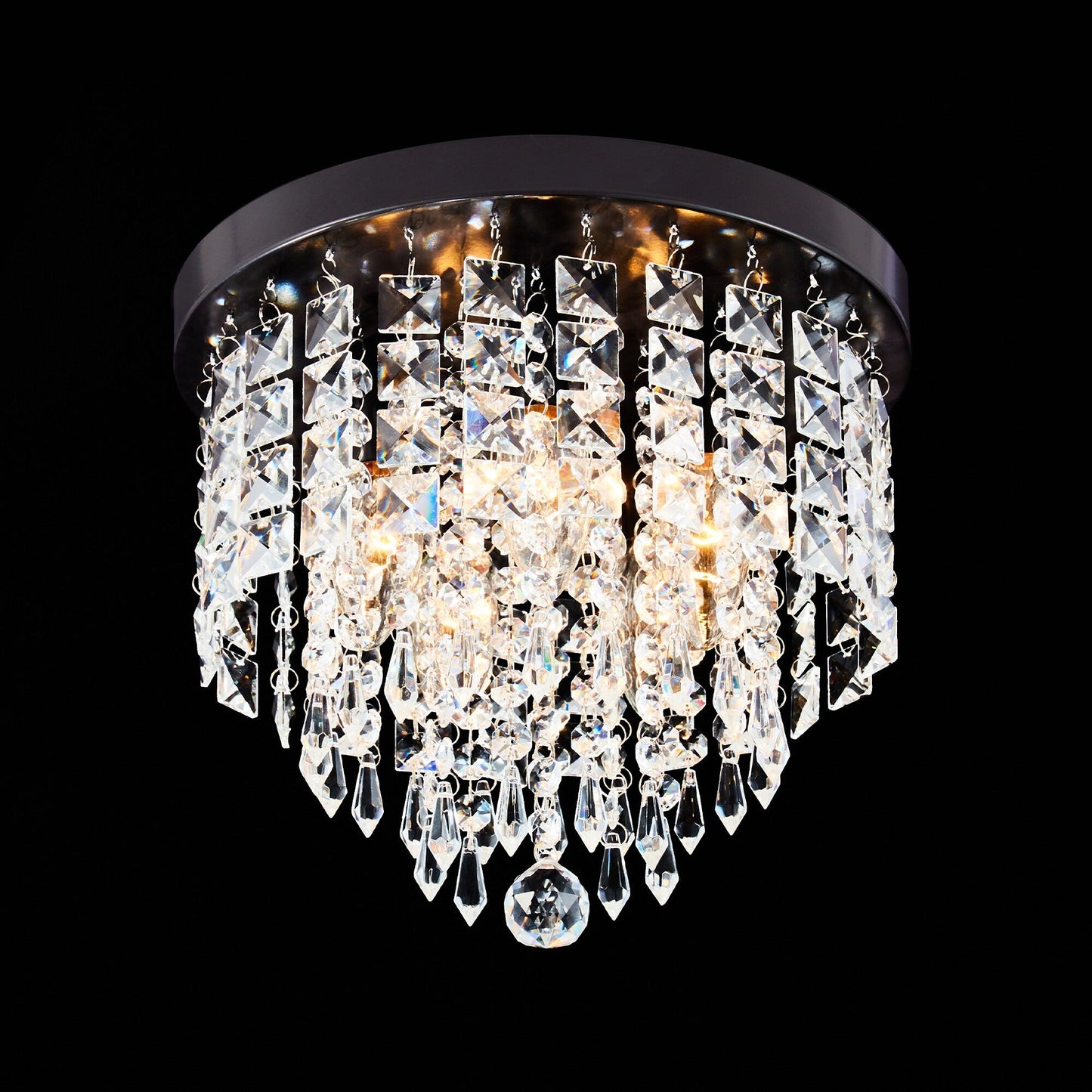 CO-Z 11 5-light Flush Mount Crystal Chandelier Ceiling Light