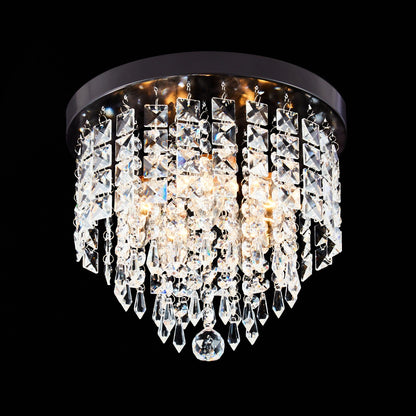 CO-Z 11 5-light Flush Mount Crystal Chandelier Ceiling Light