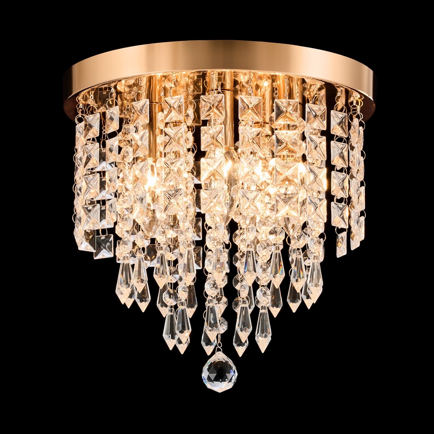 CO-Z 11 5-light Flush Mount Crystal Chandelier Ceiling Light