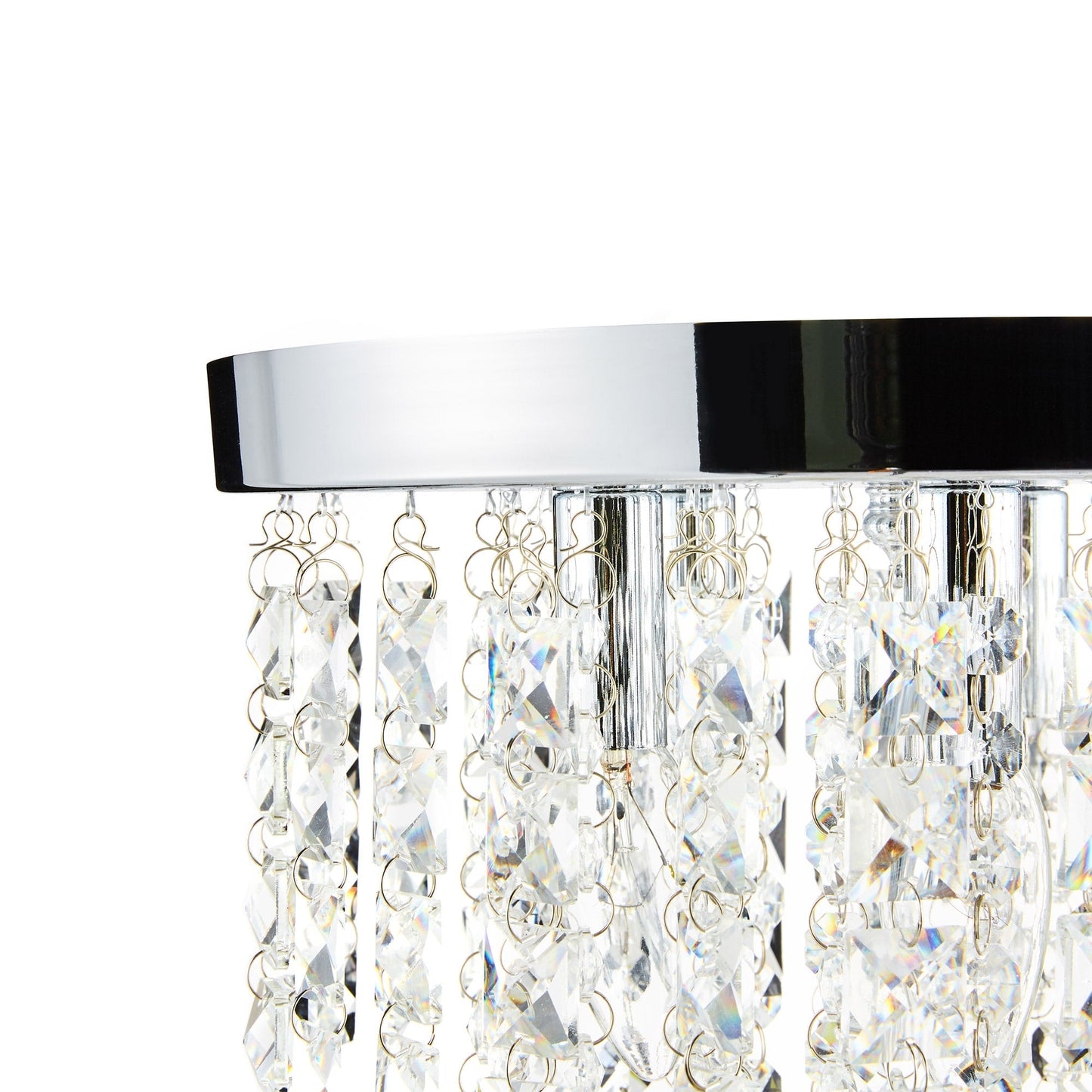 CO-Z 11 5-light Flush Mount Crystal Chandelier Ceiling Light