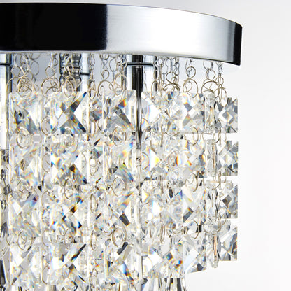 CO-Z 3-light Mini Crystal Chandelier with Raindrop Crystals