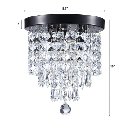 CO-Z 3-light Mini Crystal Chandelier with Raindrop Crystals