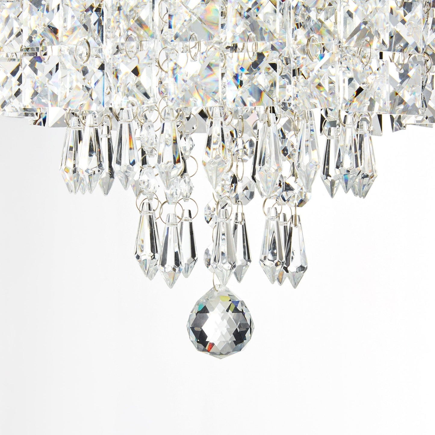 CO-Z 3-light Mini Crystal Chandelier with Raindrop Crystals
