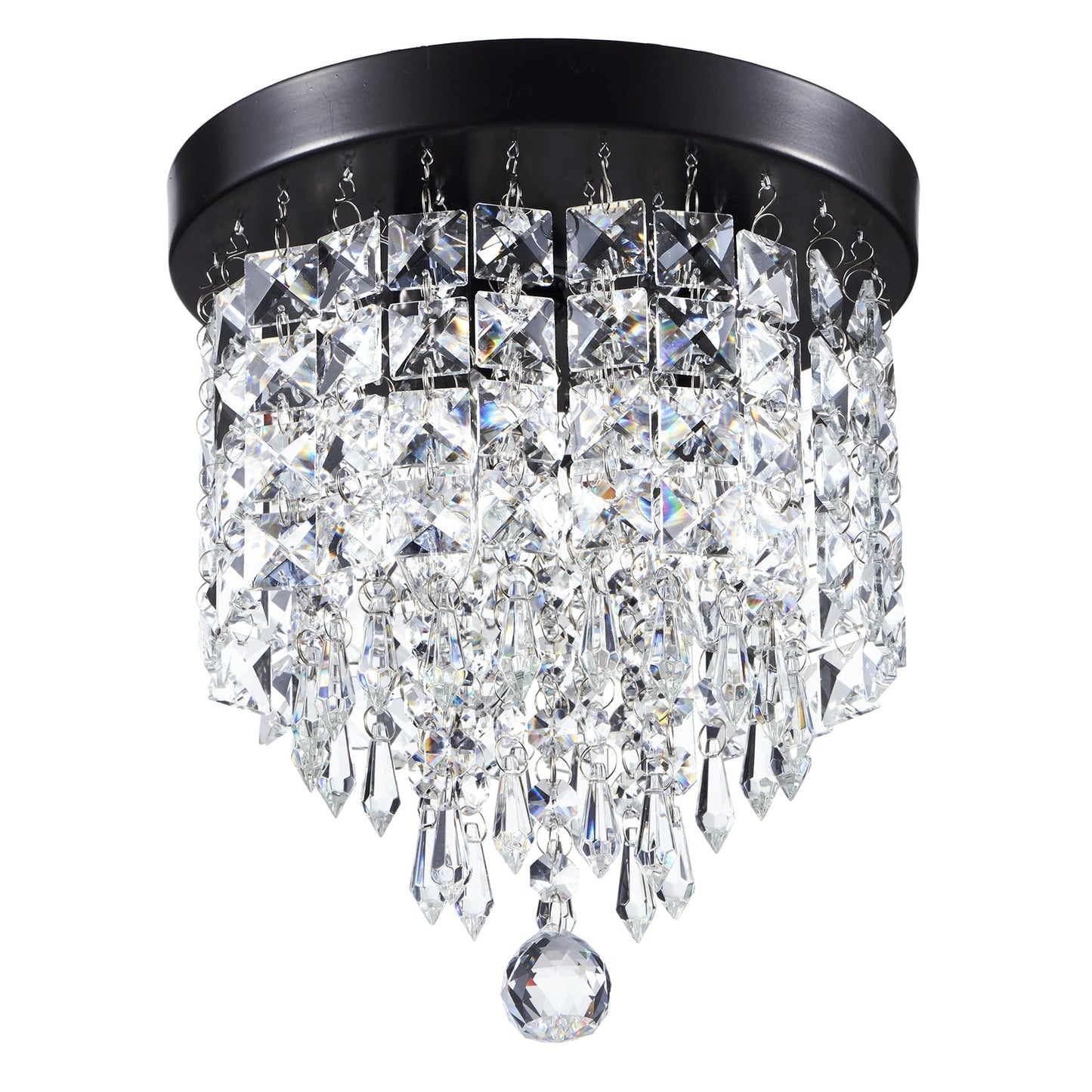 CO-Z 3-light Mini Crystal Chandelier with Raindrop Crystals