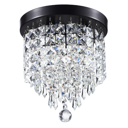 CO-Z 3-light Mini Crystal Chandelier with Raindrop Crystals