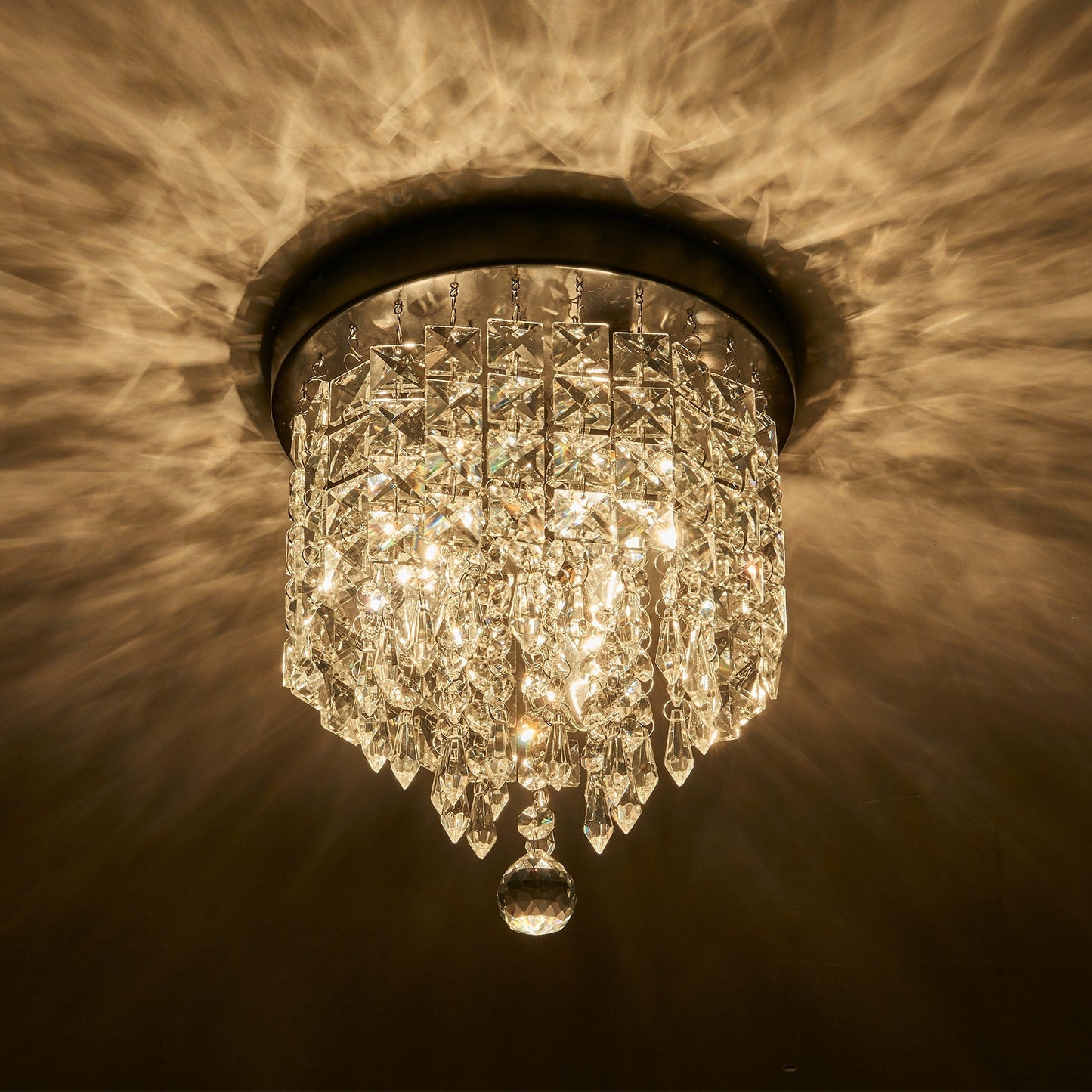 CO-Z 3-light Mini Crystal Chandelier with Raindrop Crystals