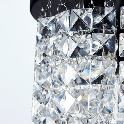 CO-Z 3-light Mini Crystal Chandelier with Raindrop Crystals