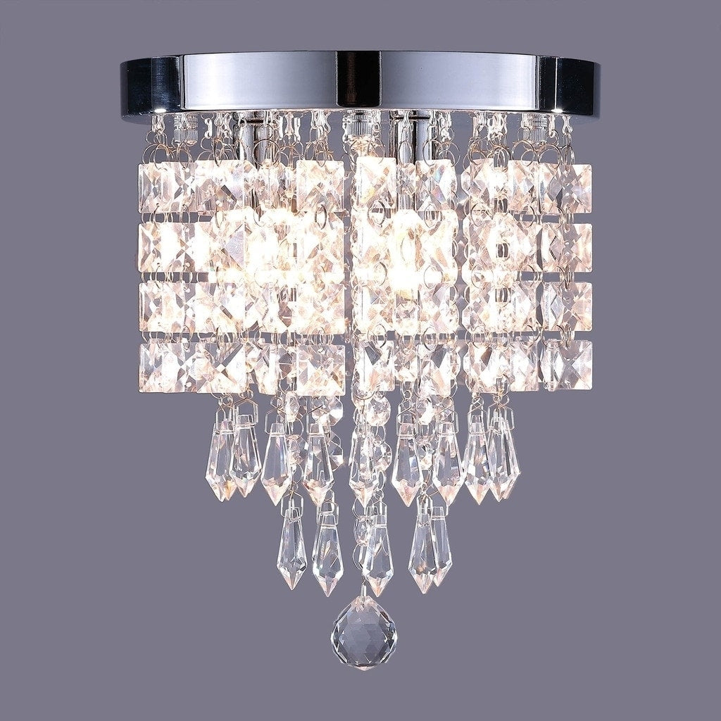 CO-Z 3-light Mini Crystal Chandelier with Raindrop Crystals