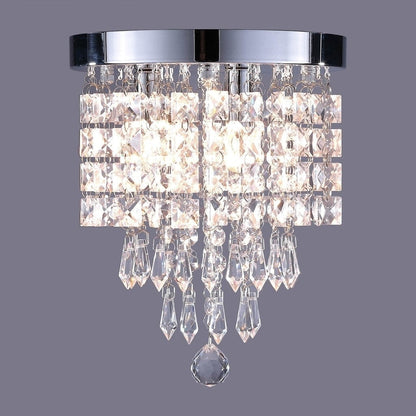 CO-Z 3-light Mini Crystal Chandelier with Raindrop Crystals