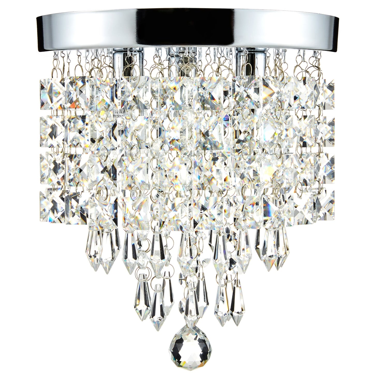 CO-Z 3-light Mini Crystal Chandelier with Raindrop Crystals