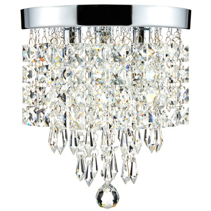 CO-Z 3-light Mini Crystal Chandelier with Raindrop Crystals