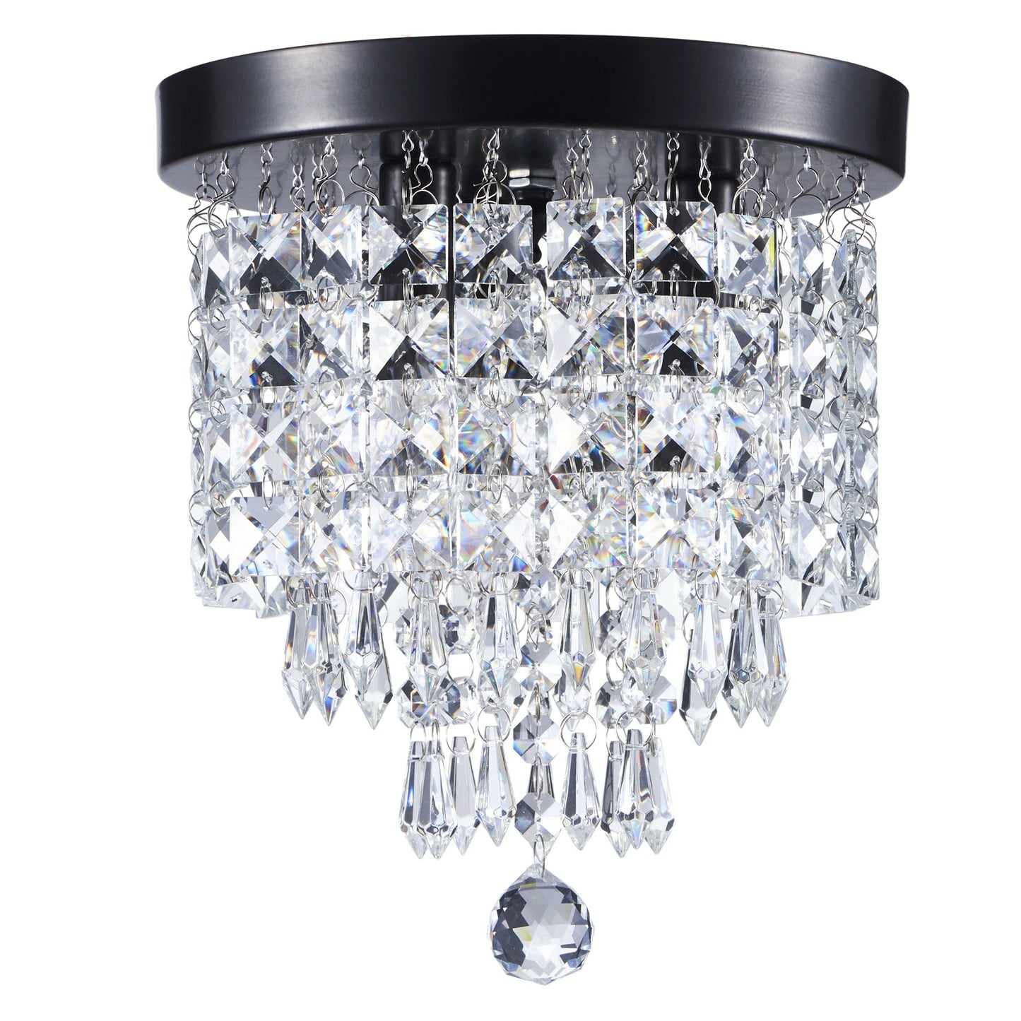 CO-Z 3-light Mini Crystal Chandelier with Raindrop Crystals