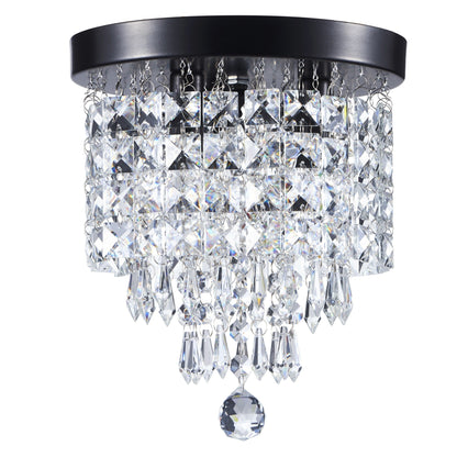 CO-Z 3-light Mini Crystal Chandelier with Raindrop Crystals