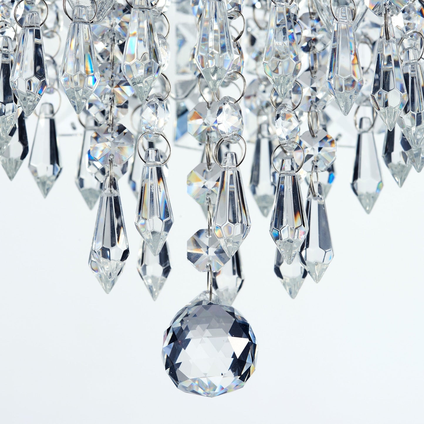 CO-Z 3-light Mini Crystal Chandelier with Raindrop Crystals