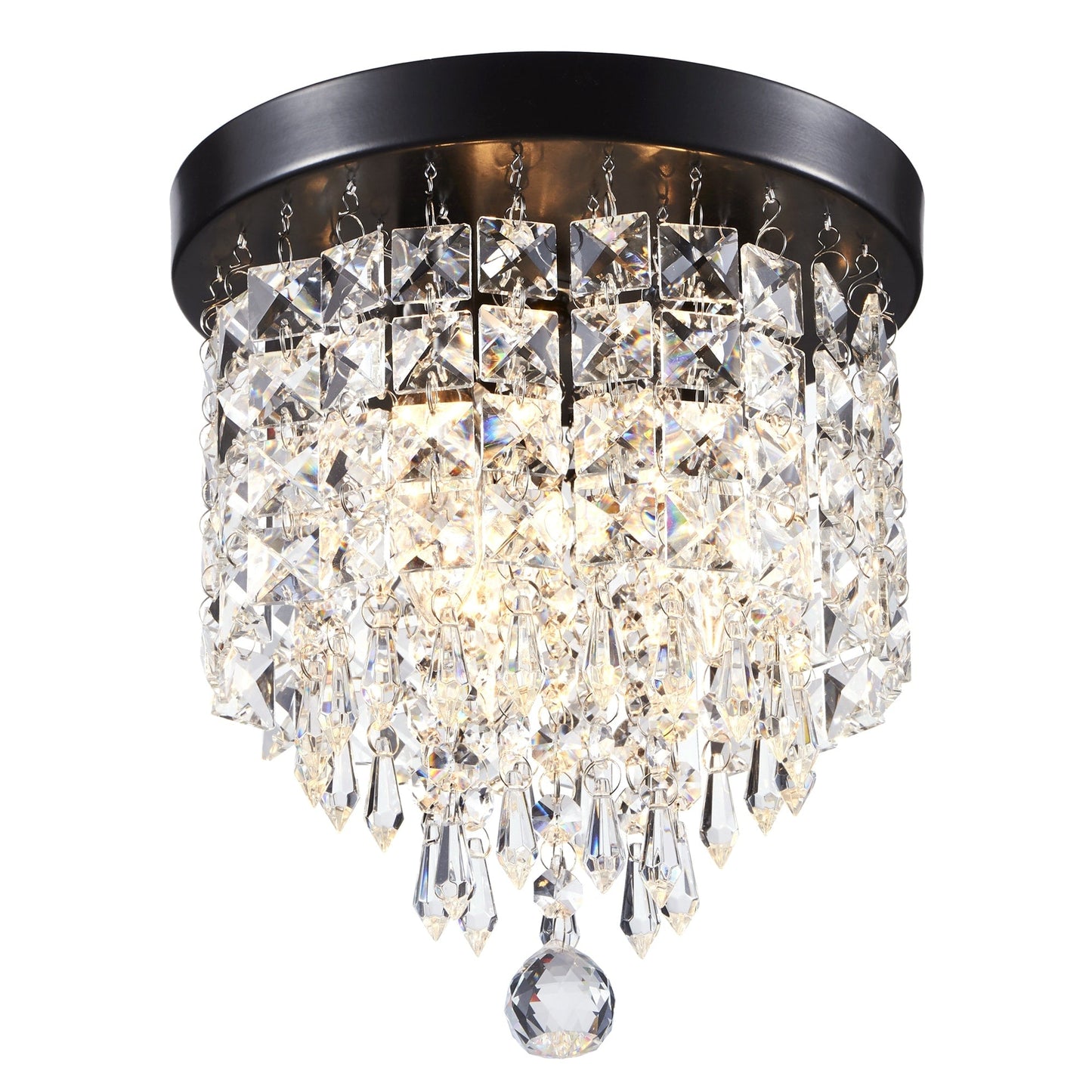 CO-Z 3-light Mini Crystal Chandelier with Raindrop Crystals