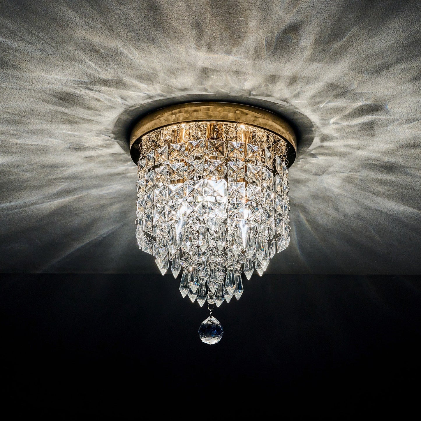 CO-Z 3-light Mini Crystal Chandelier with Raindrop Crystals