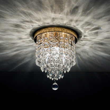 CO-Z 3-light Mini Crystal Chandelier with Raindrop Crystals