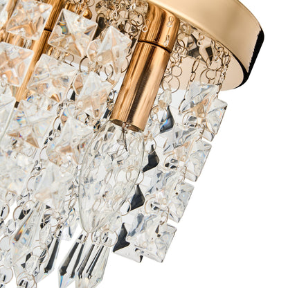 CO-Z 3-light Mini Crystal Chandelier with Raindrop Crystals