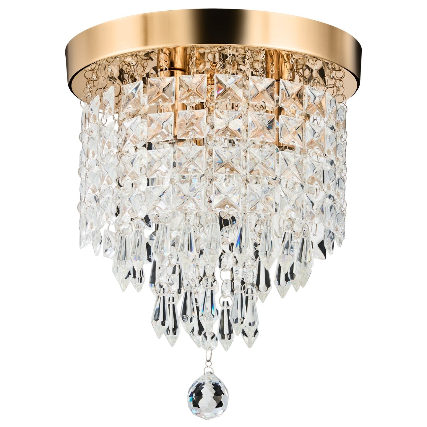 CO-Z 3-light Mini Crystal Chandelier with Raindrop Crystals