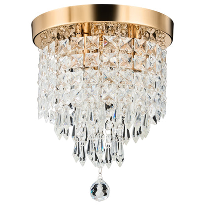 CO-Z 3-light Mini Crystal Chandelier with Raindrop Crystals
