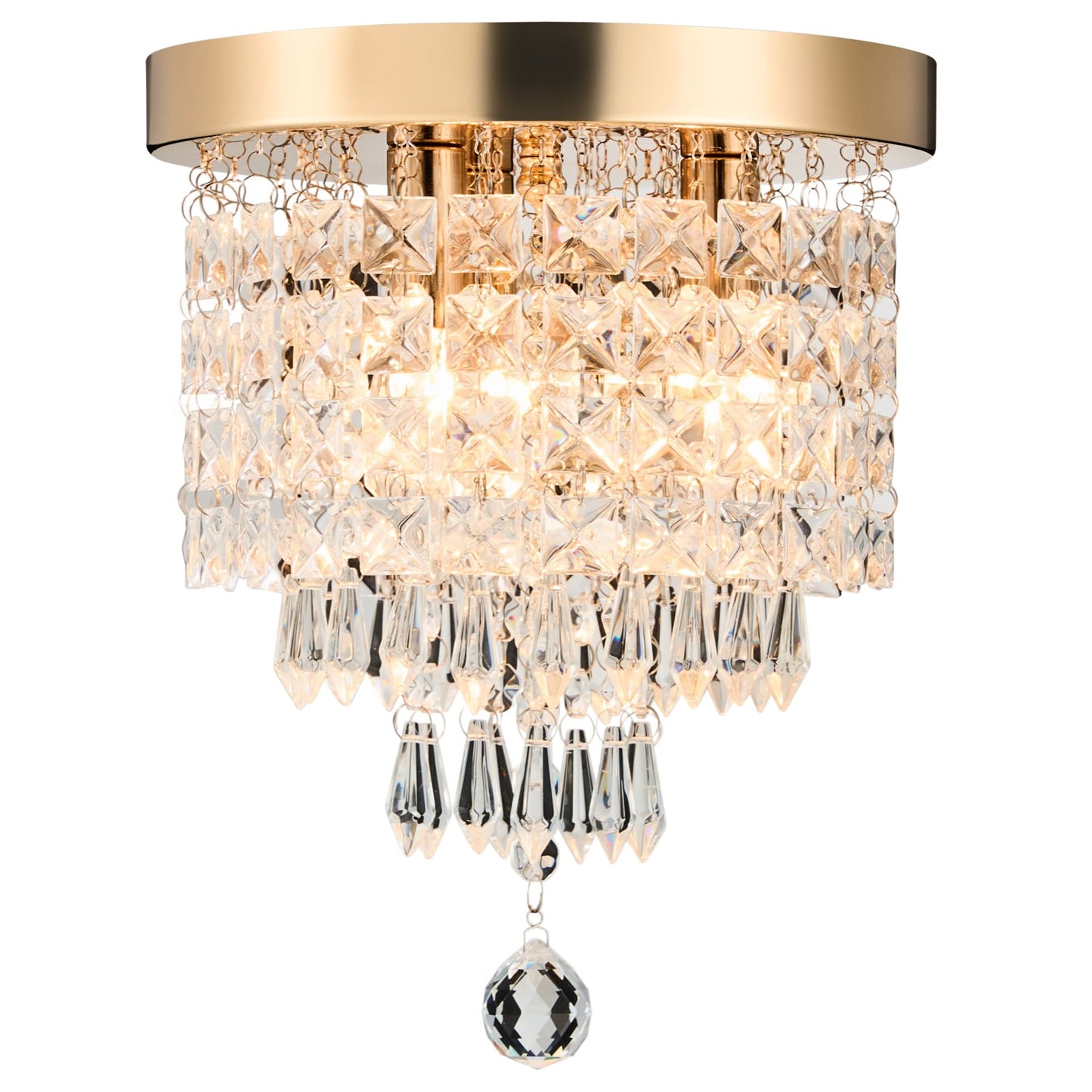CO-Z 3-light Mini Crystal Chandelier with Raindrop Crystals