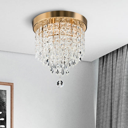 CO-Z 3-light Mini Crystal Chandelier with Raindrop Crystals