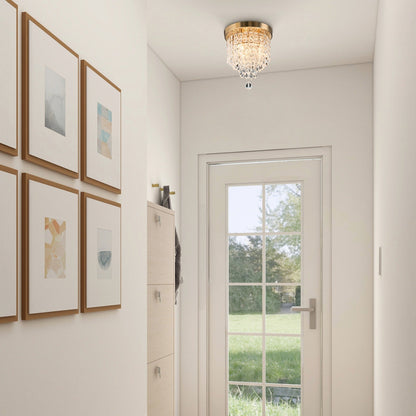 CO-Z 3-light Mini Crystal Chandelier with Raindrop Crystals