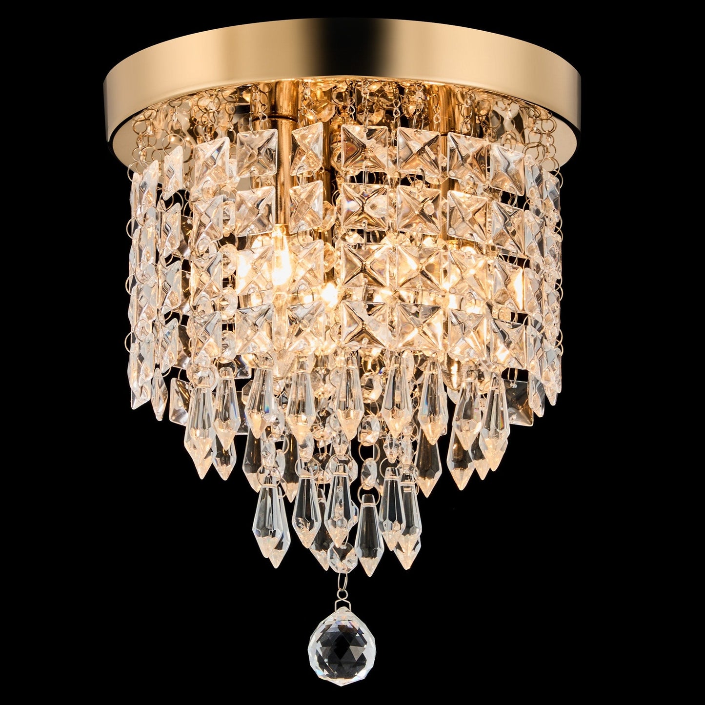 CO-Z 3-light Mini Crystal Chandelier with Raindrop Crystals