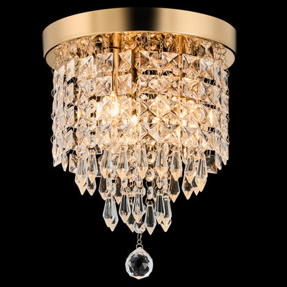 CO-Z 3-light Mini Crystal Chandelier with Raindrop Crystals