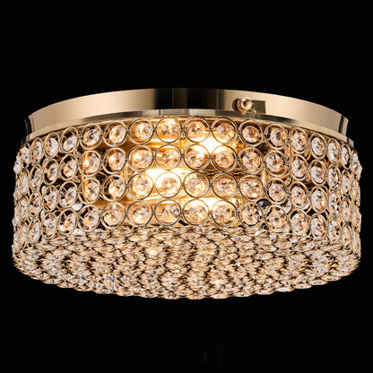 CO-Z Modern 2-Light Round Crystal Flush Mount Ceiling Light