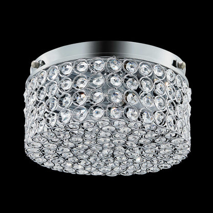 CO-Z Modern 2-Light Round Crystal Flush Mount Ceiling Light