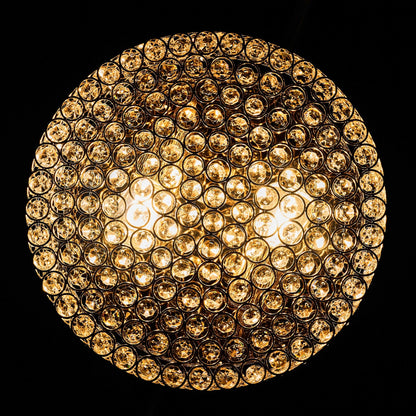 CO-Z Modern 2-Light Round Crystal Flush Mount Ceiling Light