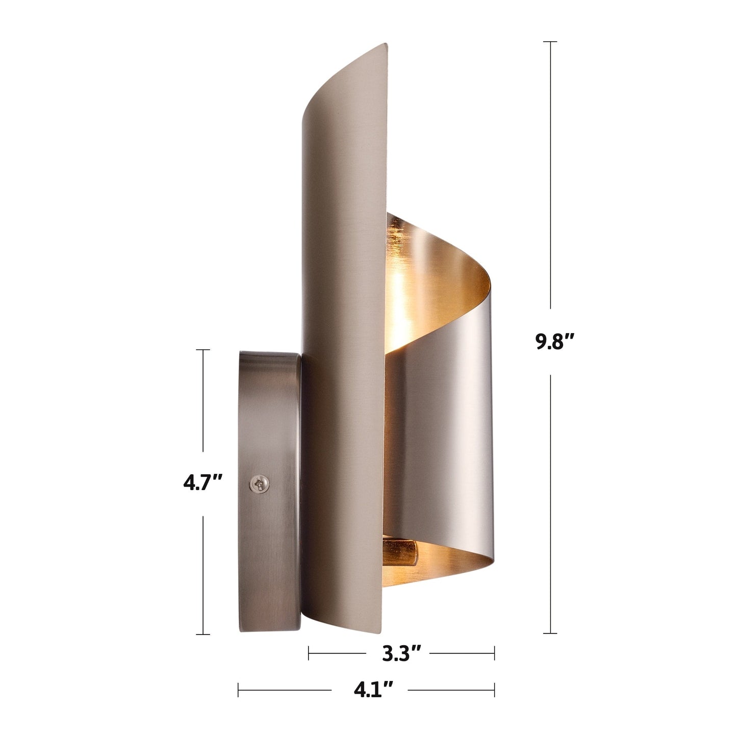 CO-Z Modern Novelty Scroll Wall Sconce Vanity Light Fixture