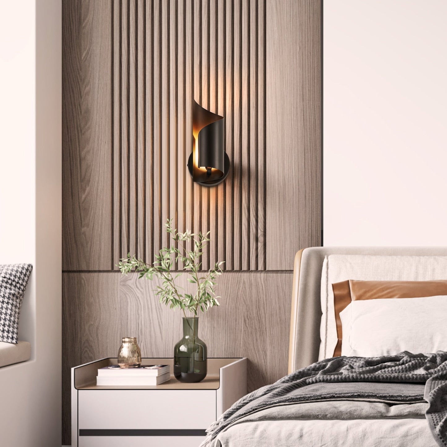 CO-Z Modern Novelty Scroll Wall Sconce Vanity Light Fixture