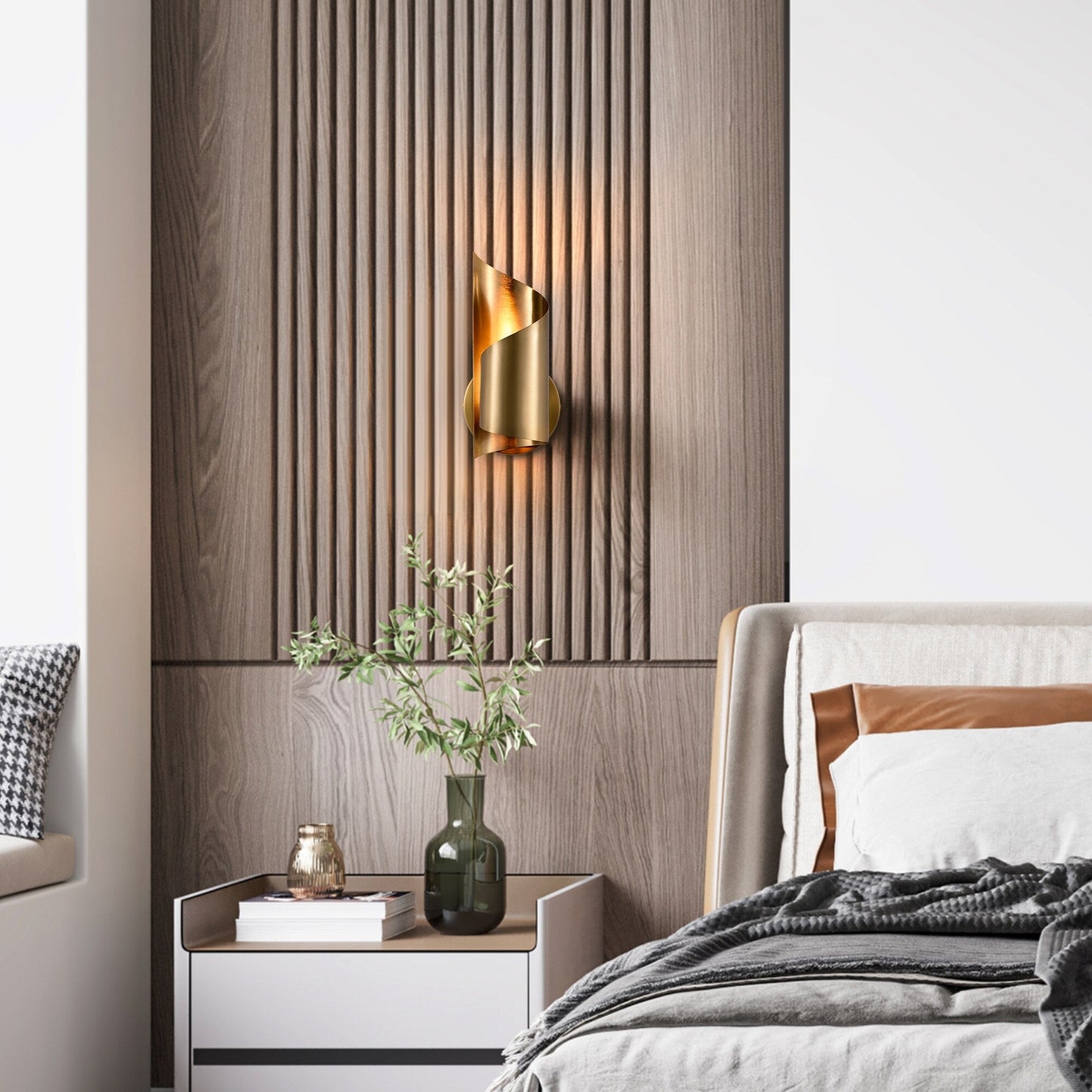 CO-Z Modern Novelty Scroll Wall Sconce Vanity Light Fixture