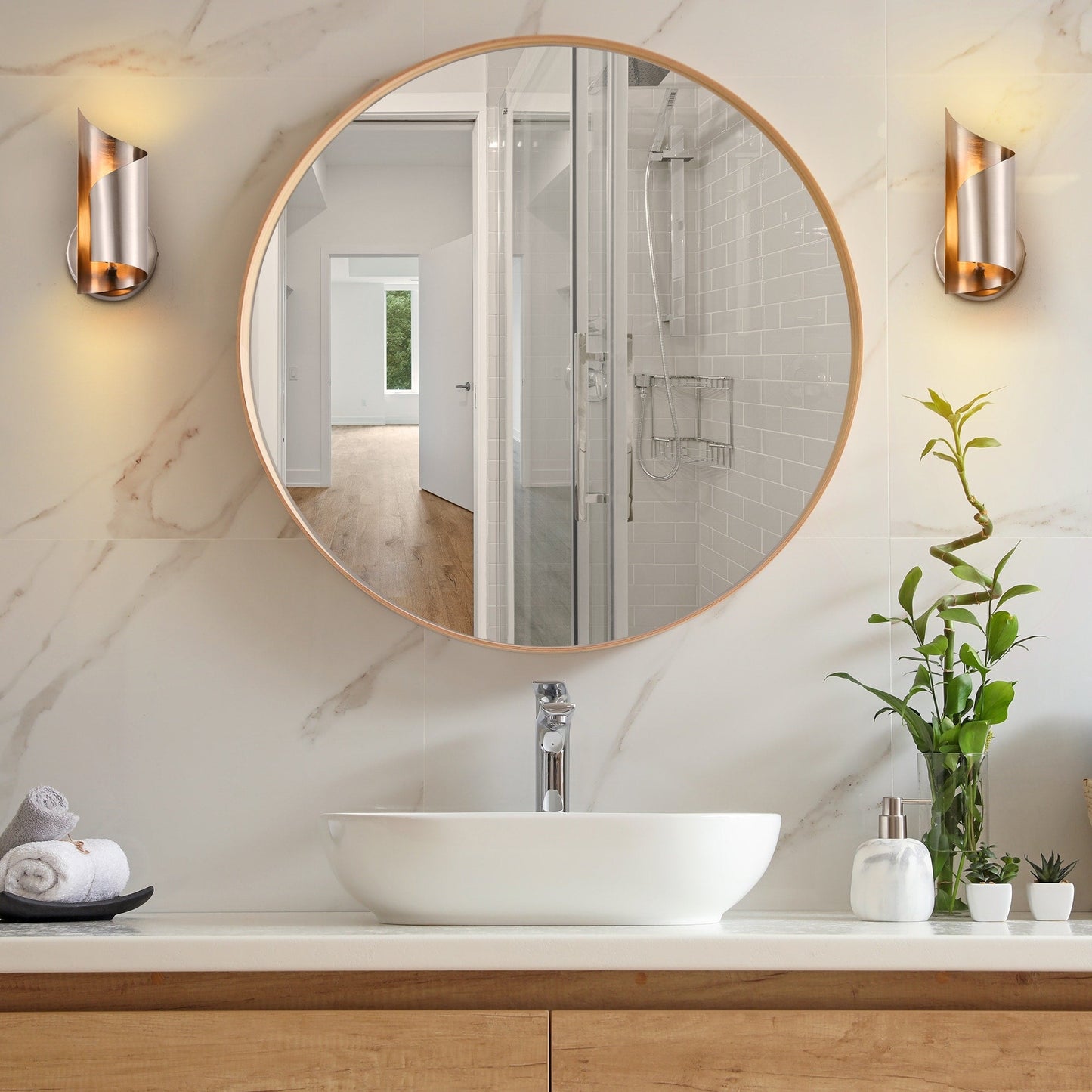 CO-Z Modern Novelty Scroll Wall Sconce Vanity Light Fixture