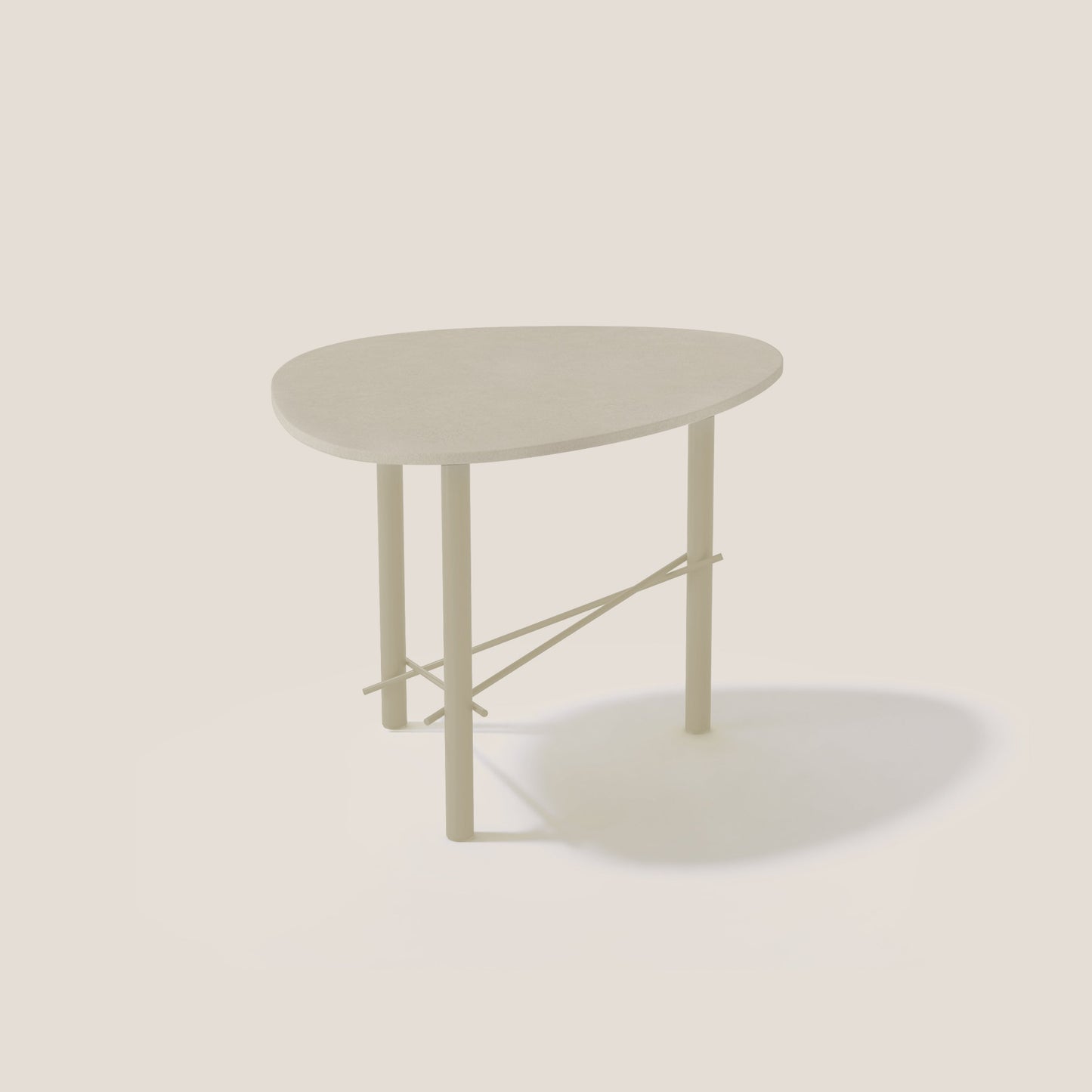 Cookie tavolino alto con piano in laminam terre di matera canapa