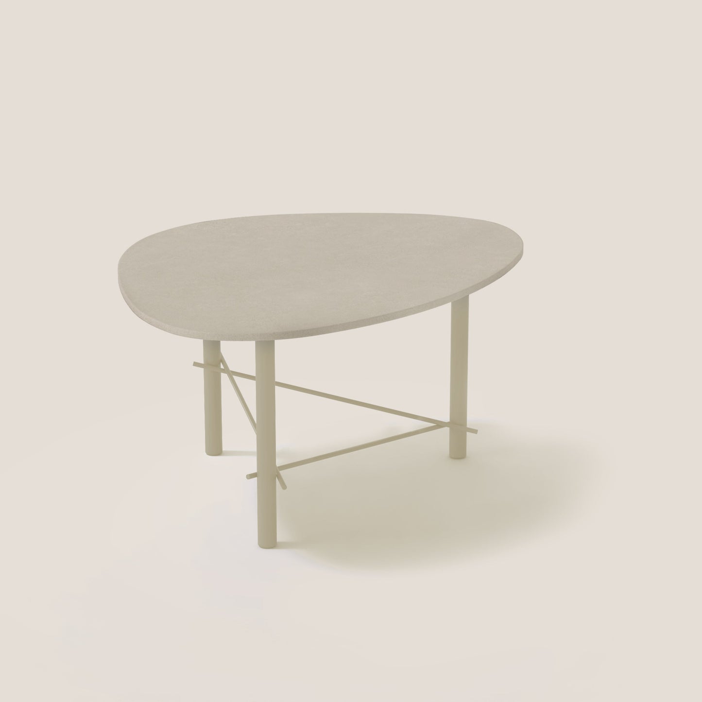 Cookie tavolino basso con piano in laminam terre di matera canapa