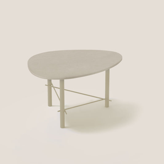 Cookie tavolino basso con piano in laminam terre di matera canapa