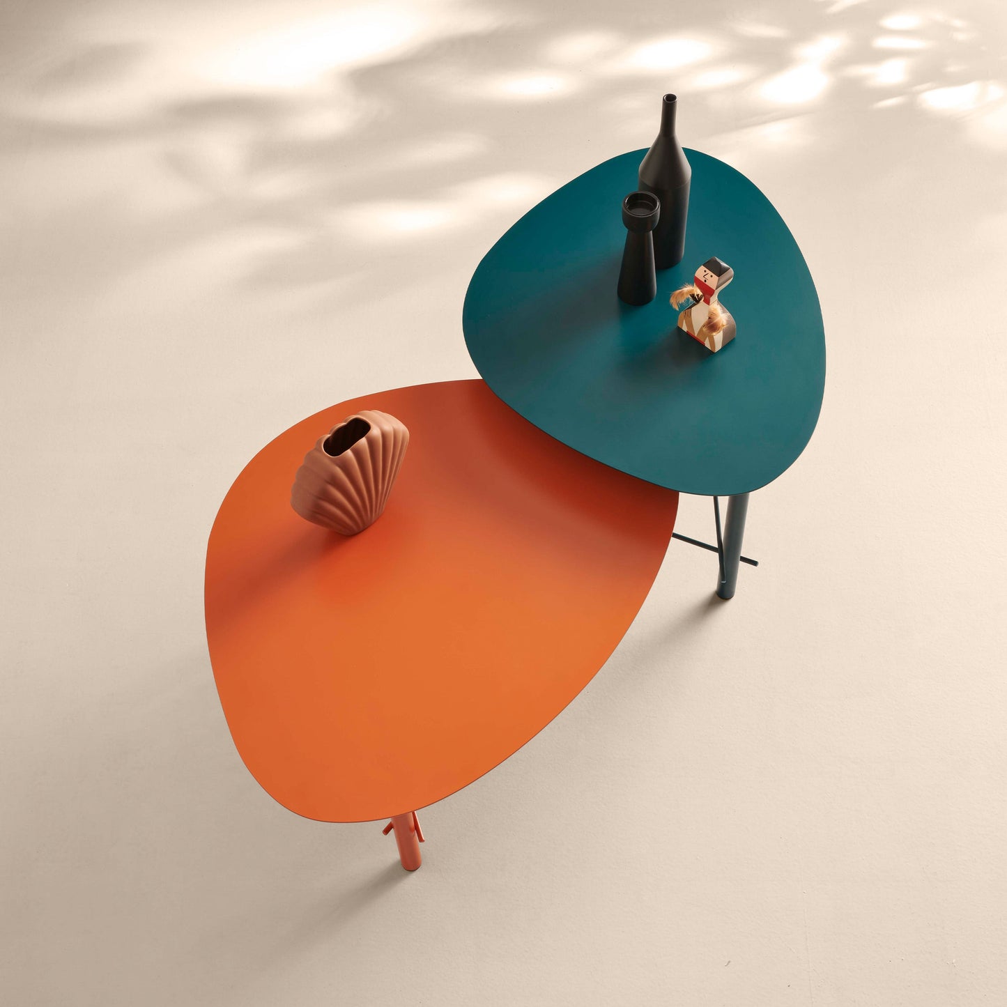 Cookie tavolino alto da salotto in metallo oliva