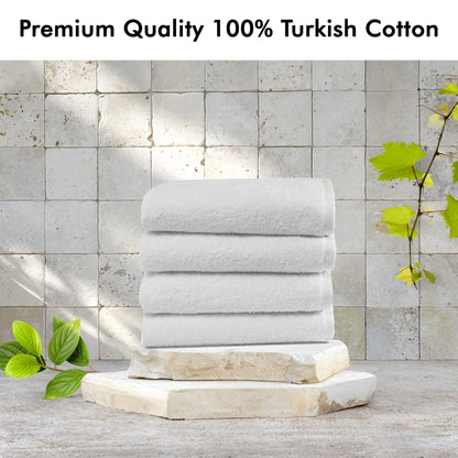 CTT Arsenal %100 Turkish Cotton White Bath Towel Set of 4 - 27 x 54