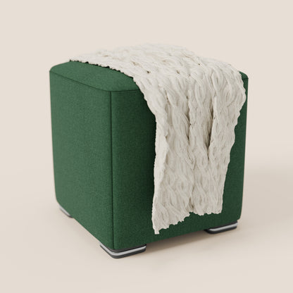 Pouf cubo in tessuto morbido impermeabile T08 VERDE